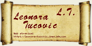 Leonora Tucović vizit kartica